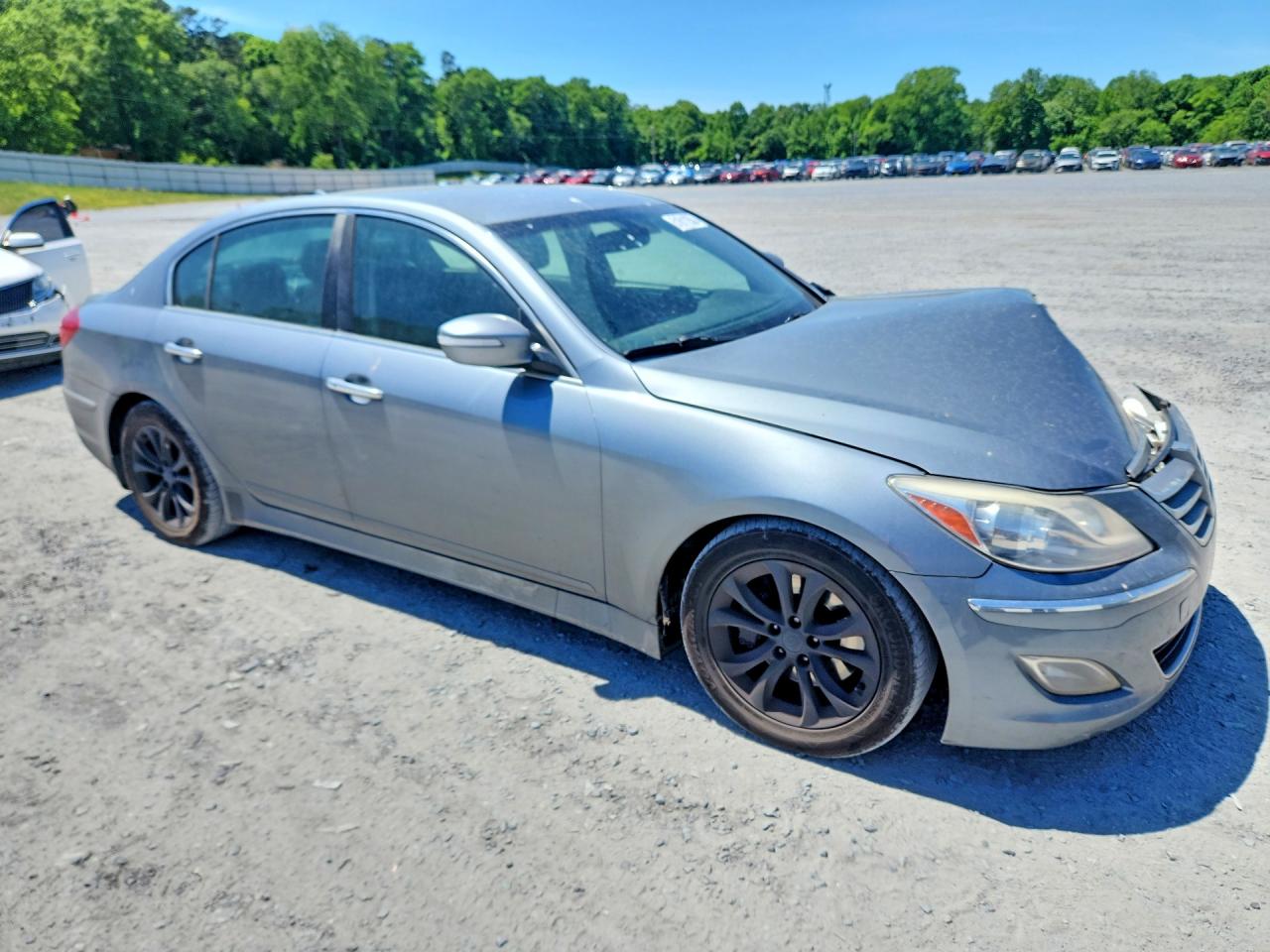 2013 Hyundai Genesis 3.8l Silver vin: KMHGC4DD2DU255074
