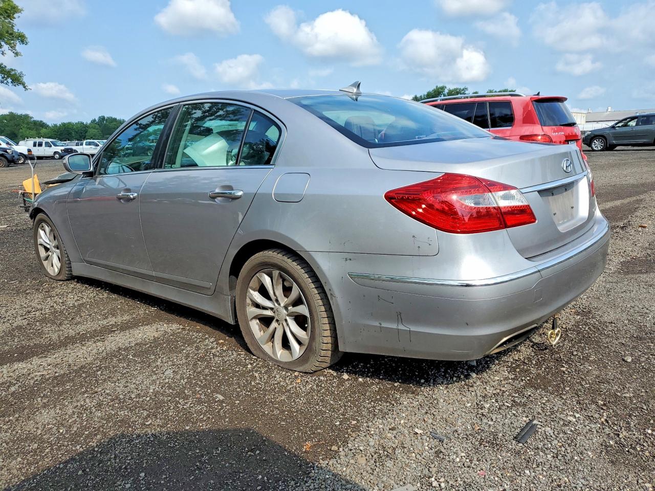2012 Hyundai Genesis 3.8l Silver vin: KMHGC4DD3CU204827