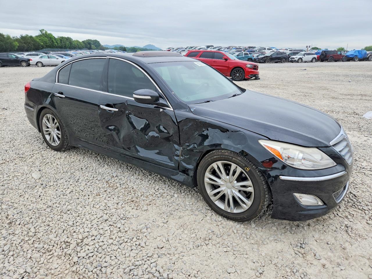 2013 Hyundai Genesis 3.8l Black vin: KMHGC4DD3DU241099