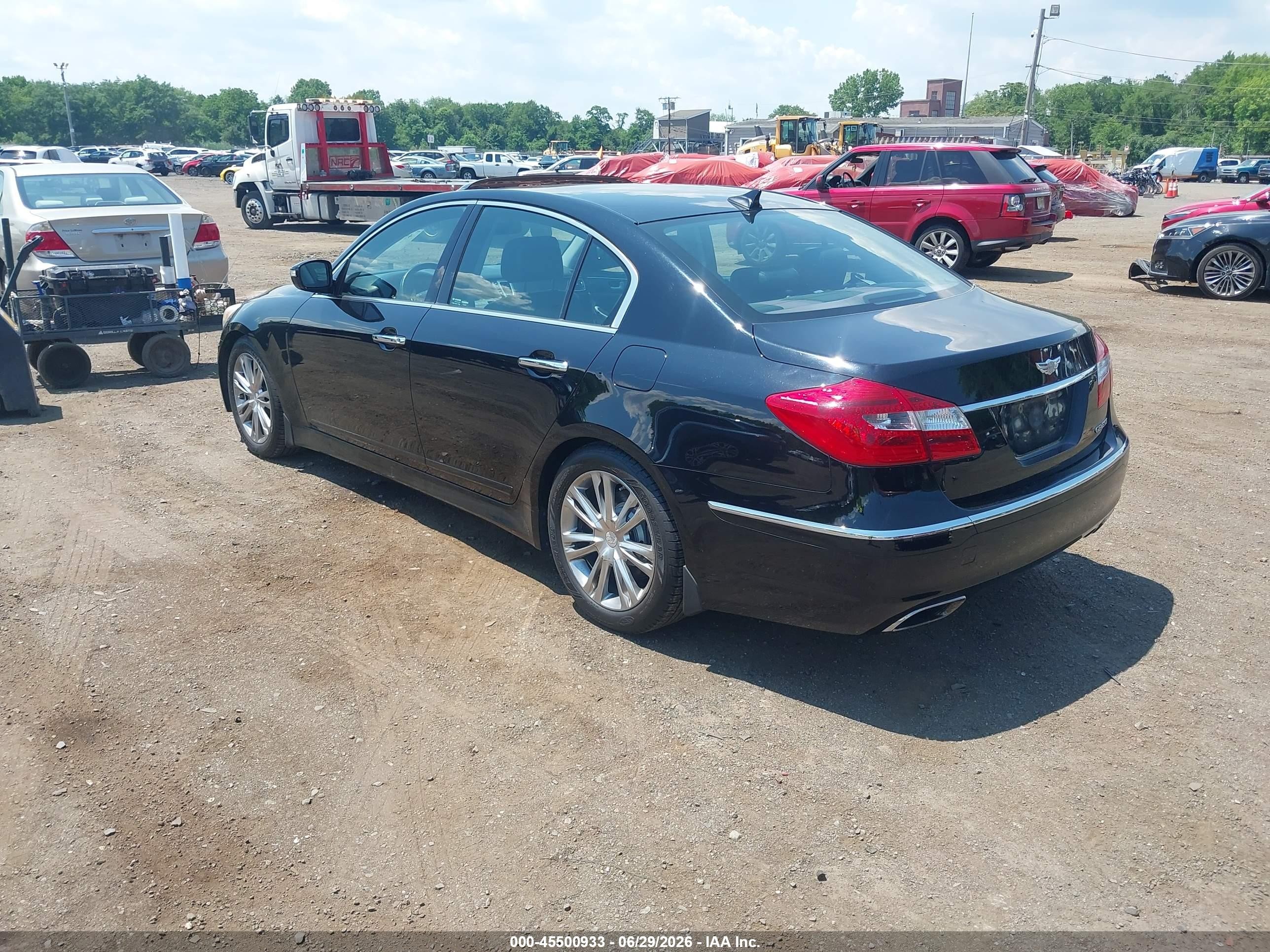 2013 Hyundai Genesis 3.8 Черный vin: KMHGC4DD3DU249333