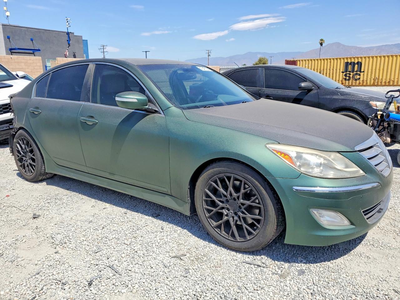 2013 Hyundai Genesis 3.8l Green vin: KMHGC4DD3DU258436