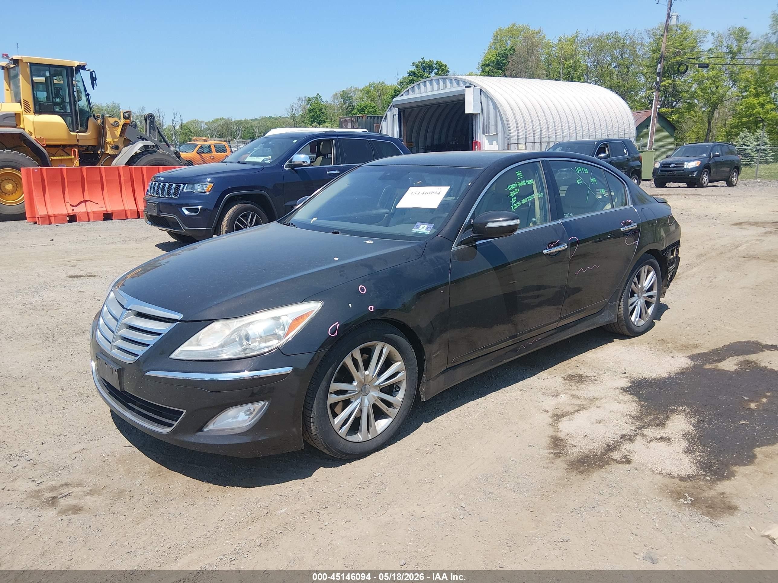 2014 Hyundai Genesis 3.8 Black vin: KMHGC4DD3EU265176