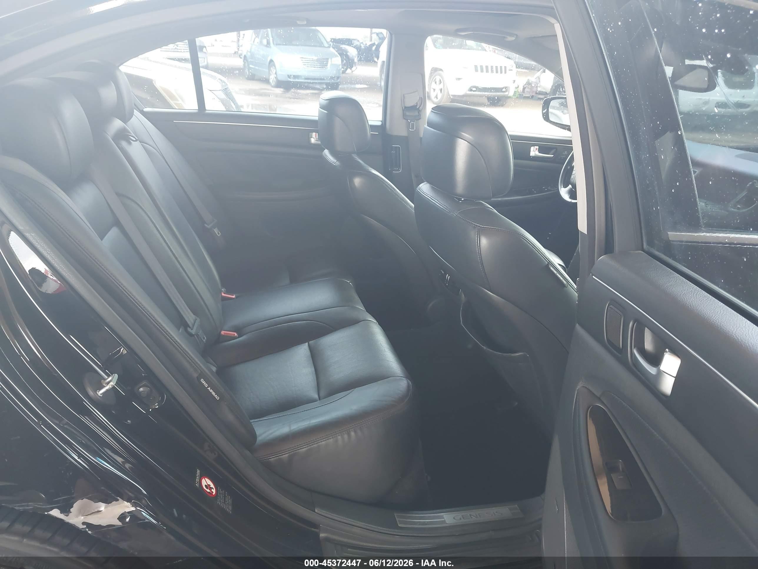 2012 Hyundai Genesis 3.8 Black vin: KMHGC4DD4CU158893