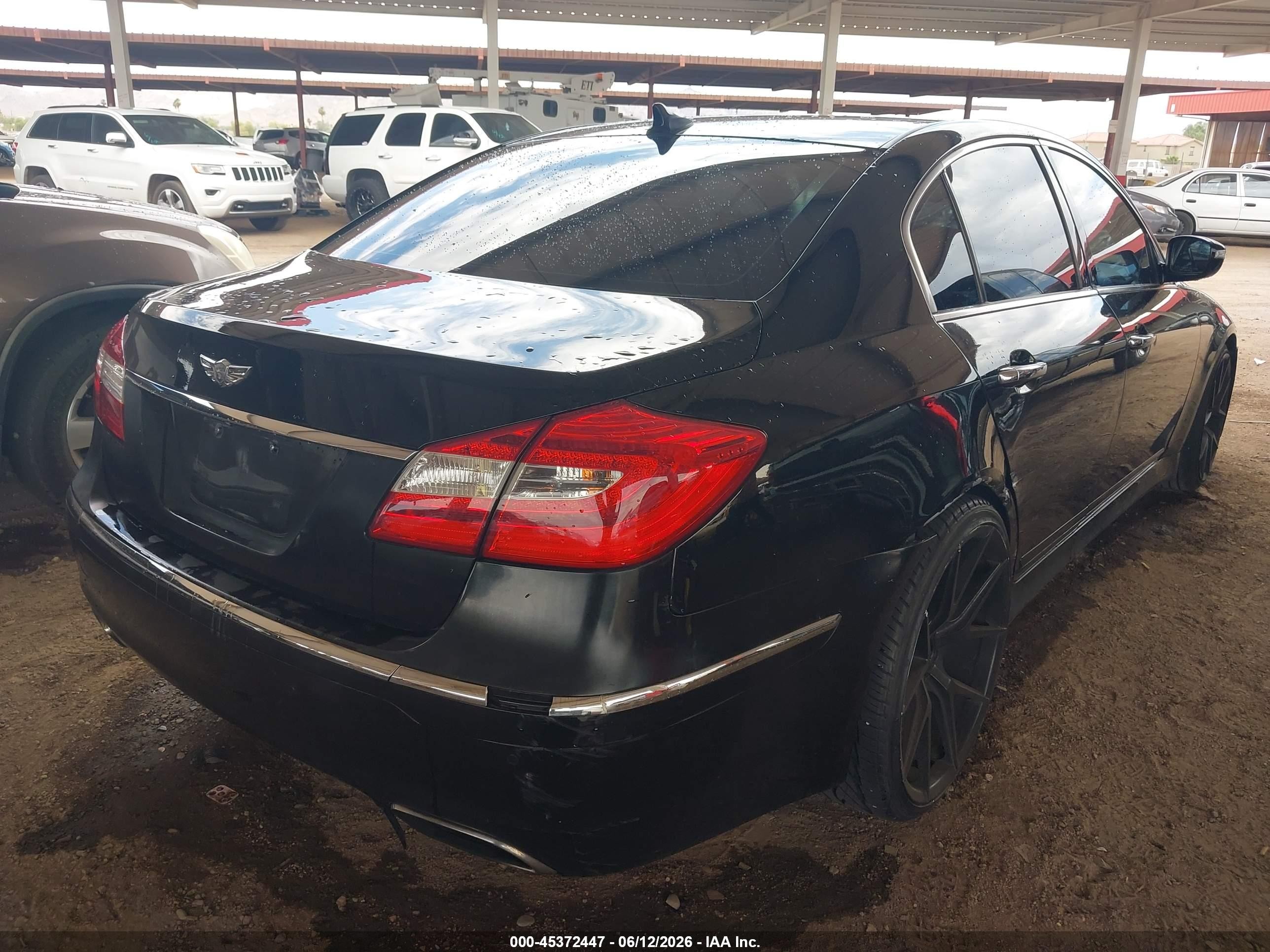 2012 Hyundai Genesis 3.8 Black vin: KMHGC4DD4CU158893