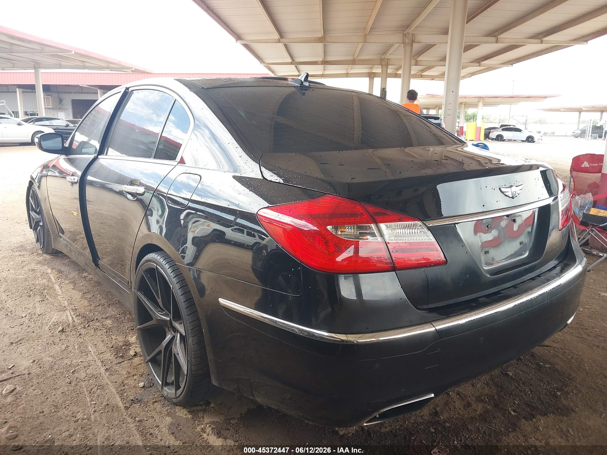 2012 Hyundai Genesis 3.8 Black vin: KMHGC4DD4CU158893
