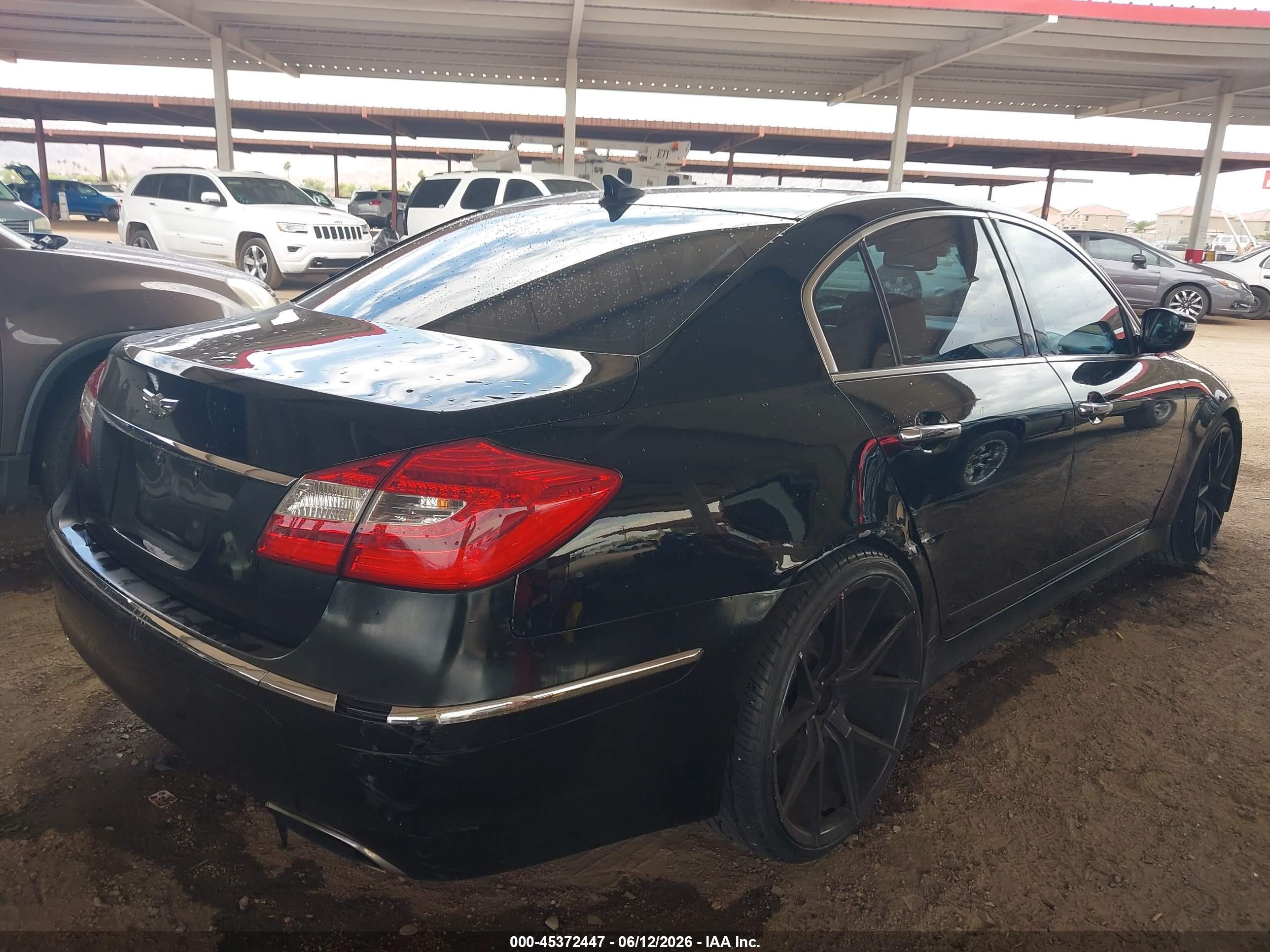 2012 Hyundai Genesis 3.8 Black vin: KMHGC4DD4CU158893