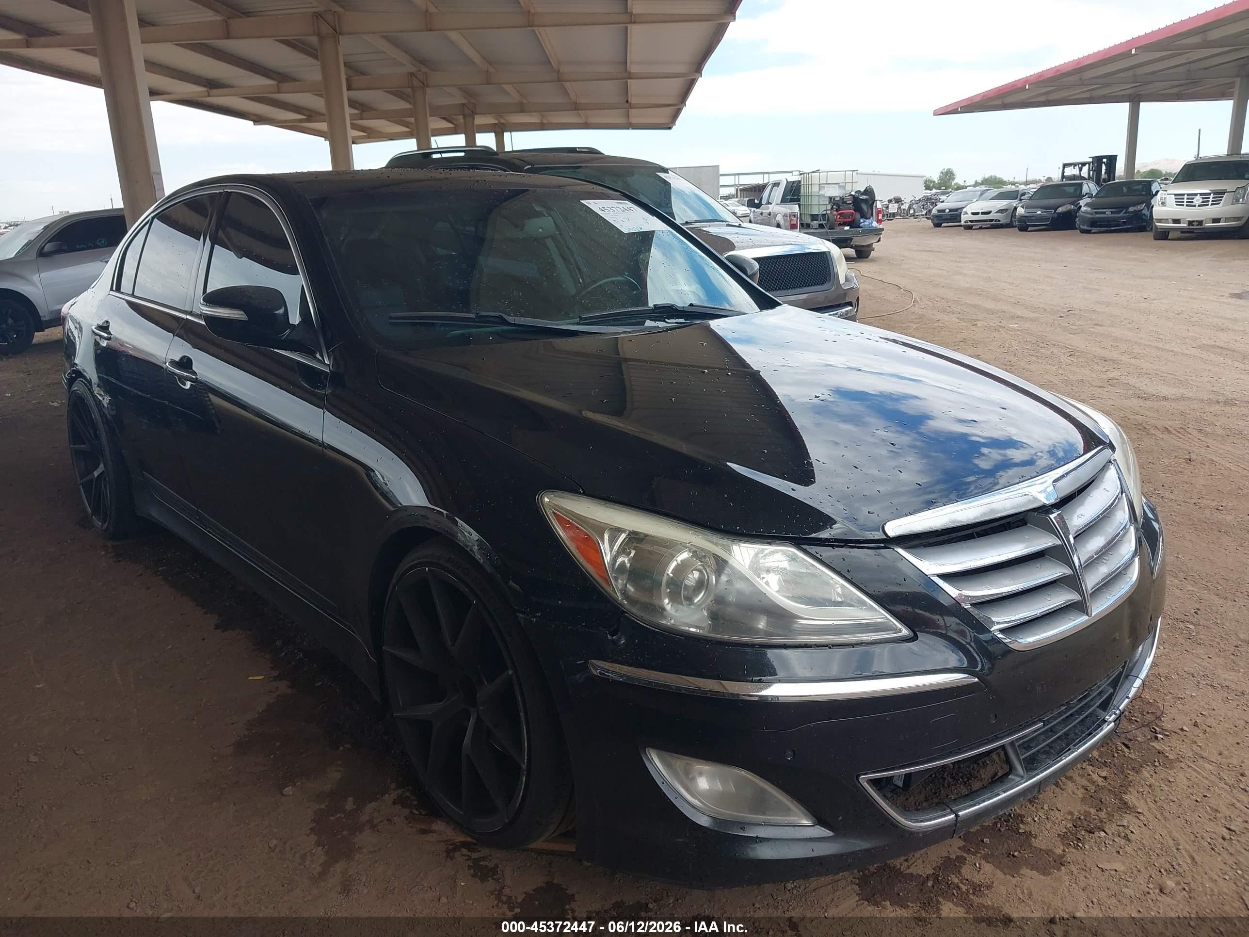 2012 Hyundai Genesis 3.8 Black vin: KMHGC4DD4CU158893