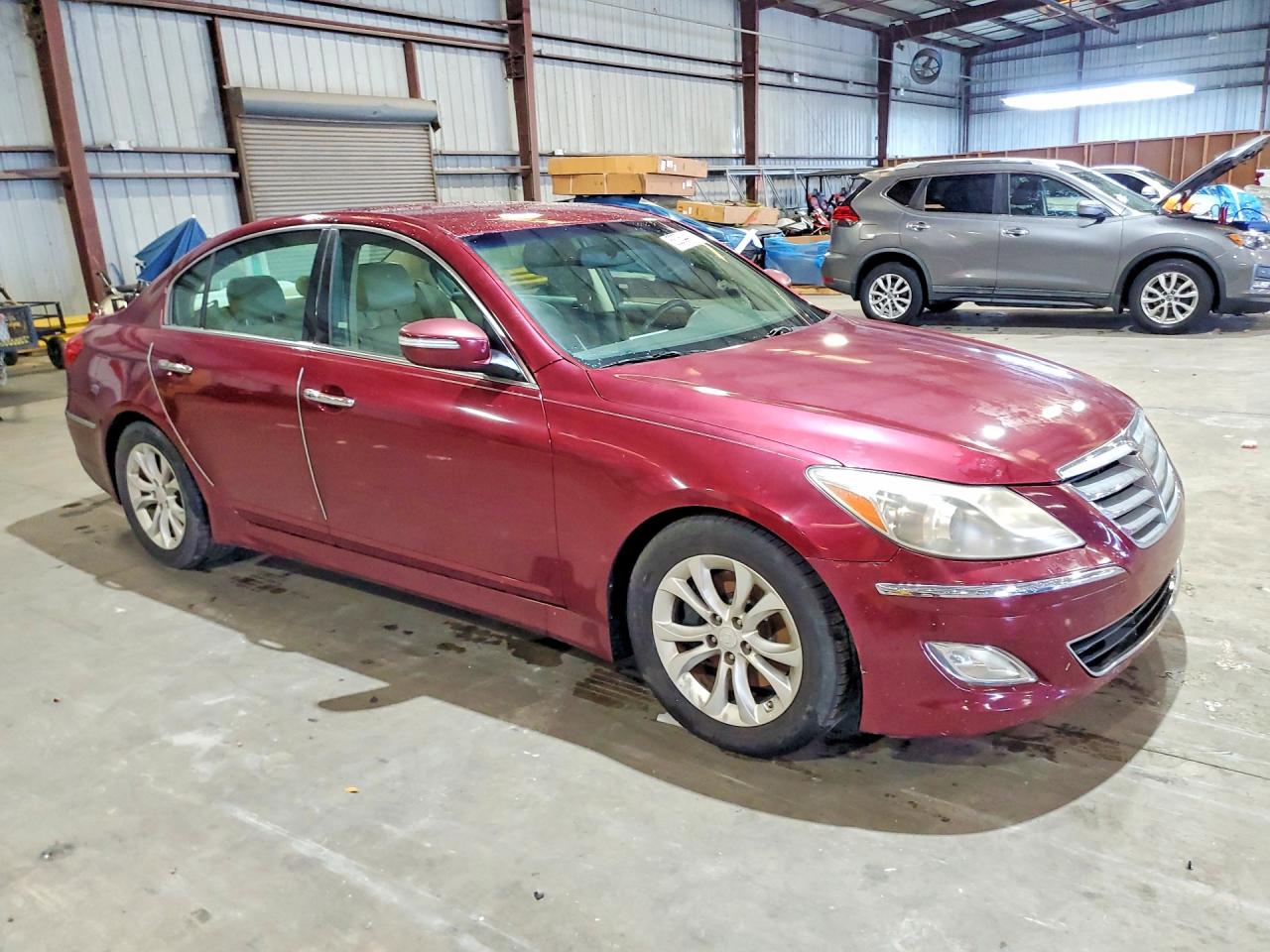 2013 Hyundai Genesis 3.8l Maroon vin: KMHGC4DD4DU210217