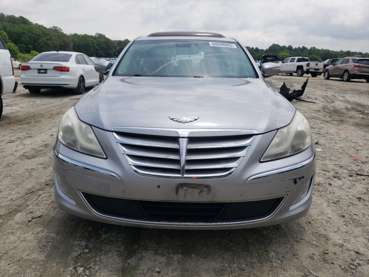 2013 Hyundai Genesis 3.8l Silver vin: KMHGC4DD4DU233870