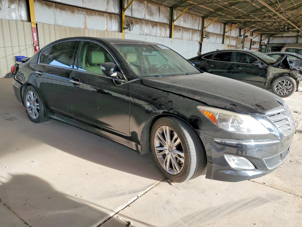 2013 Hyundai Genesis 3.8l Black vin: KMHGC4DD4DU240219
