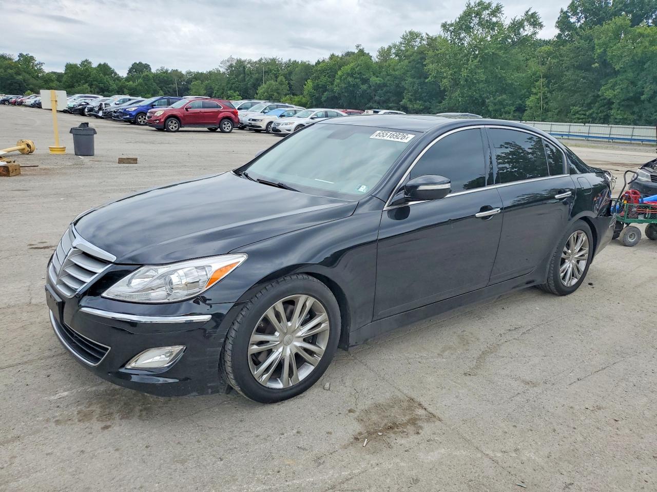 2013 Hyundai Genesis 3.8l Black vin: KMHGC4DD4DU248725