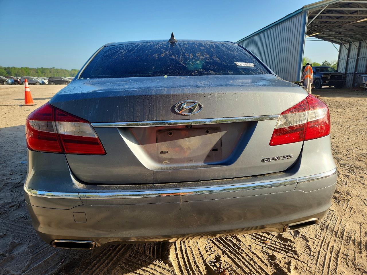 2014 Hyundai Genesis 3.8l Gray vin: KMHGC4DD4EU265543