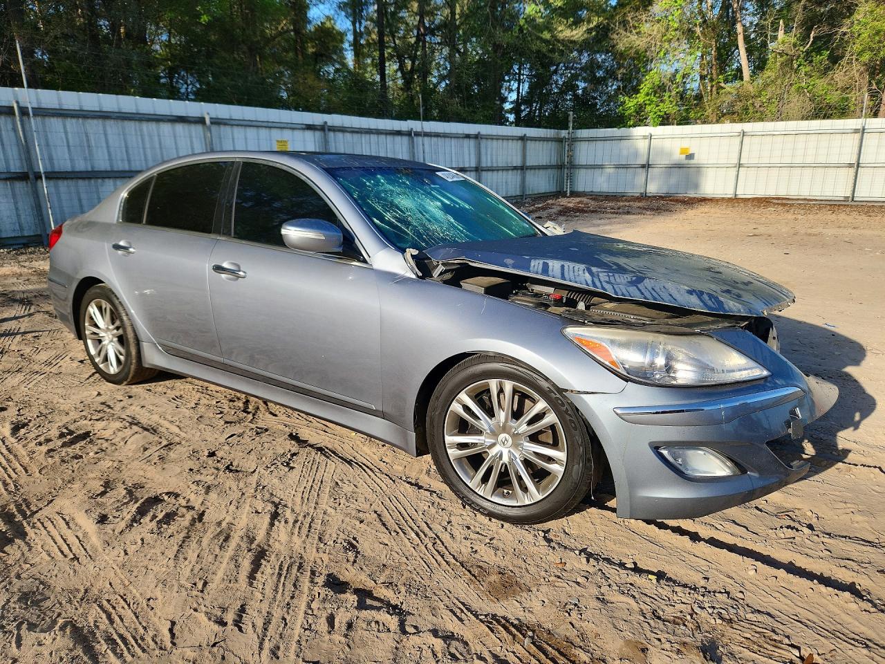 2014 Hyundai Genesis 3.8l Gray vin: KMHGC4DD4EU265543