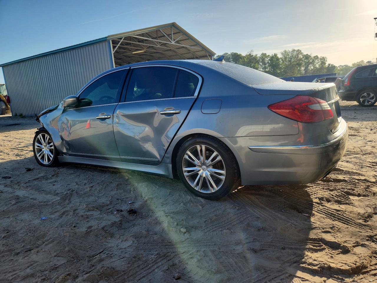 2014 Hyundai Genesis 3.8l Gray vin: KMHGC4DD4EU265543