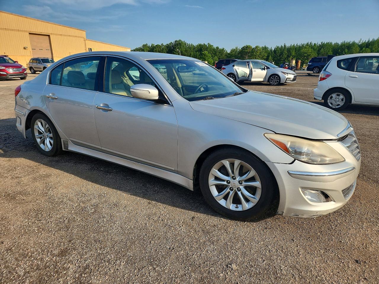 2012 Hyundai Genesis 3.8l Silver vin: KMHGC4DD5CU178022