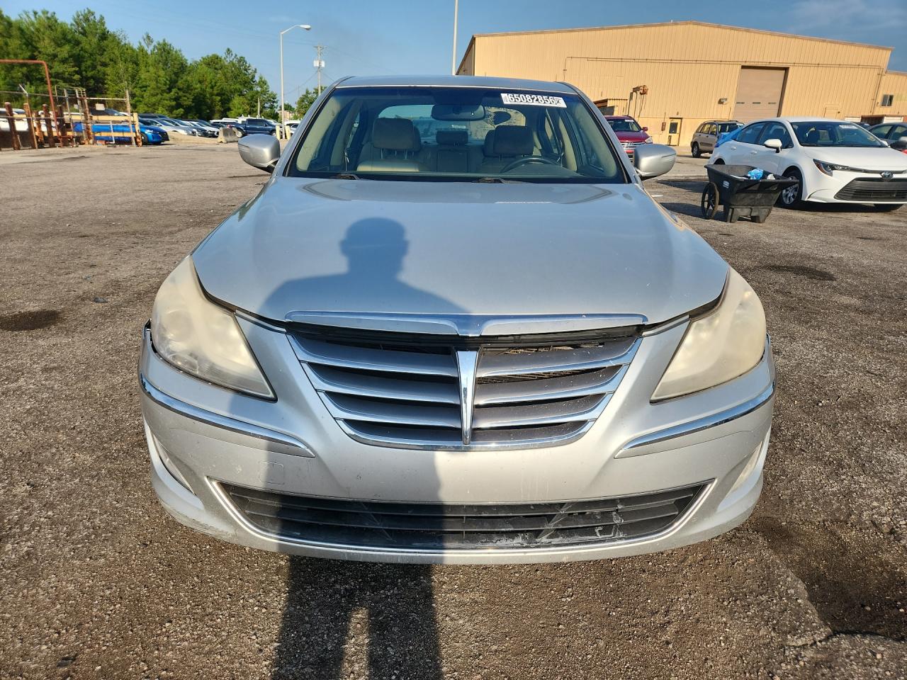 2012 Hyundai Genesis 3.8l Silver vin: KMHGC4DD5CU178022 Damage: Left Head Lamp, Faded, Repair Required