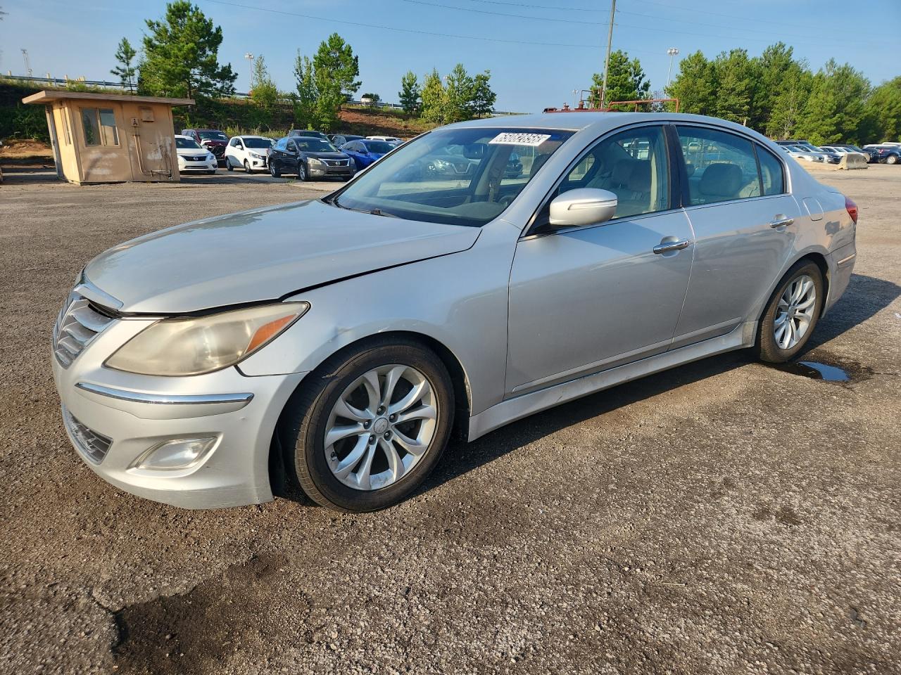 2012 Hyundai Genesis 3.8l Silver vin: KMHGC4DD5CU178022 Damage: Left Front Fender, Dent(S) W/ Paint Dmg, 2 To 3 Inches