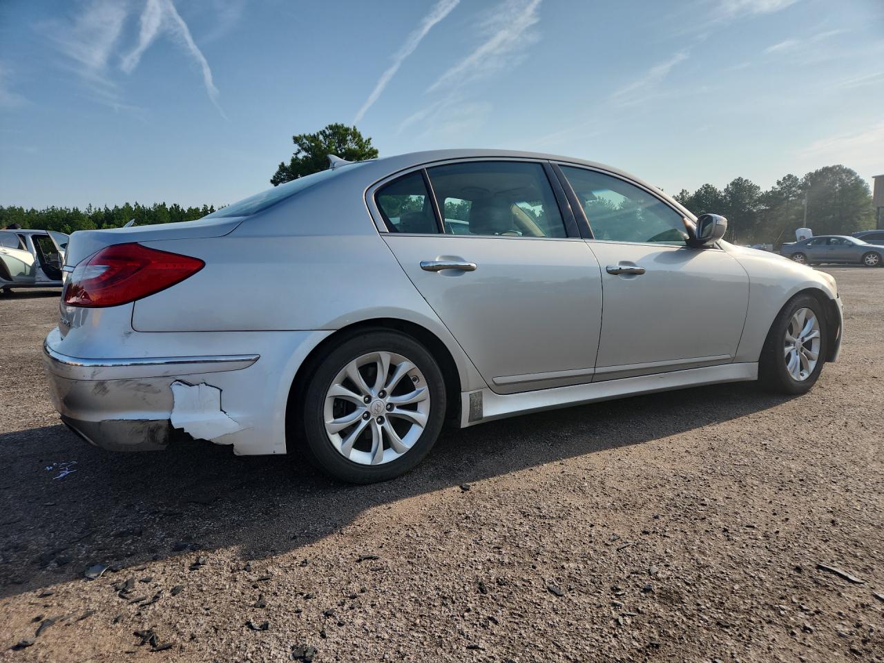2012 Hyundai Genesis 3.8l Silver vin: KMHGC4DD5CU178022 Damage: Rear Bumper, Broken, Replacement Required