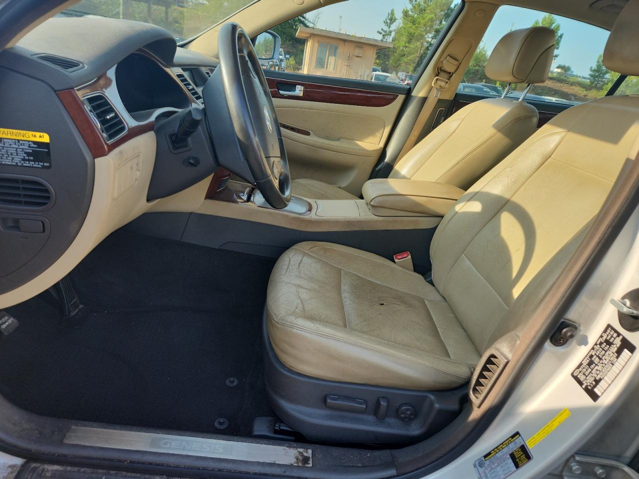 2012 Hyundai Genesis 3.8l Silver vin: KMHGC4DD5CU178022 Damage: Left Front Seat Cushion, Burn Hole, 1/2 To 1 Inch