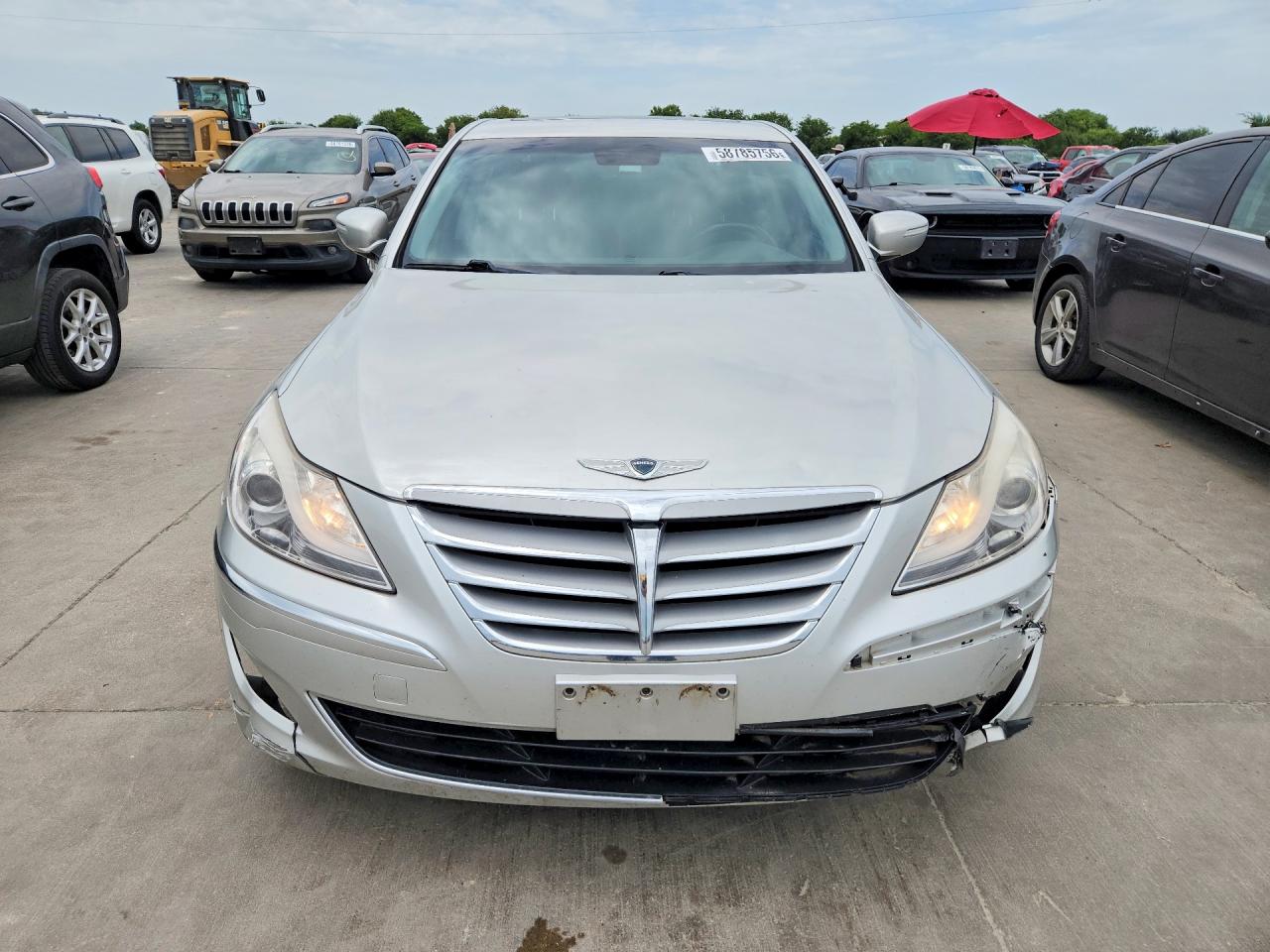 2012 Hyundai Genesis 3.8l Silver vin: KMHGC4DD5CU181258
