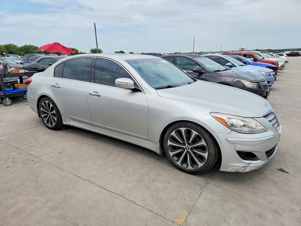2012 Hyundai Genesis 3.8l Silver vin: KMHGC4DD5CU181258