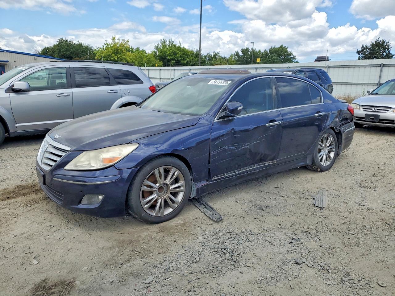 2012 Hyundai Genesis 3.8l Синий vin: KMHGC4DD5CU201492