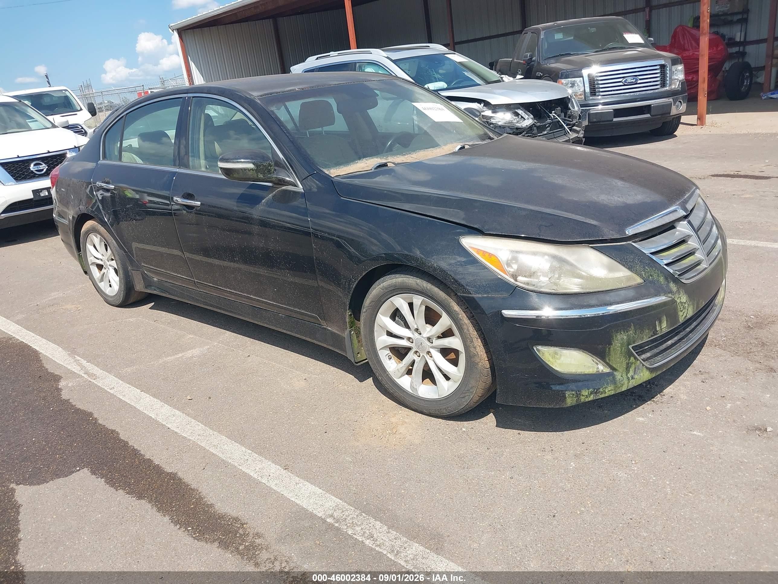2012 Hyundai Genesis 3.8 Черный vin: KMHGC4DD5CU205560