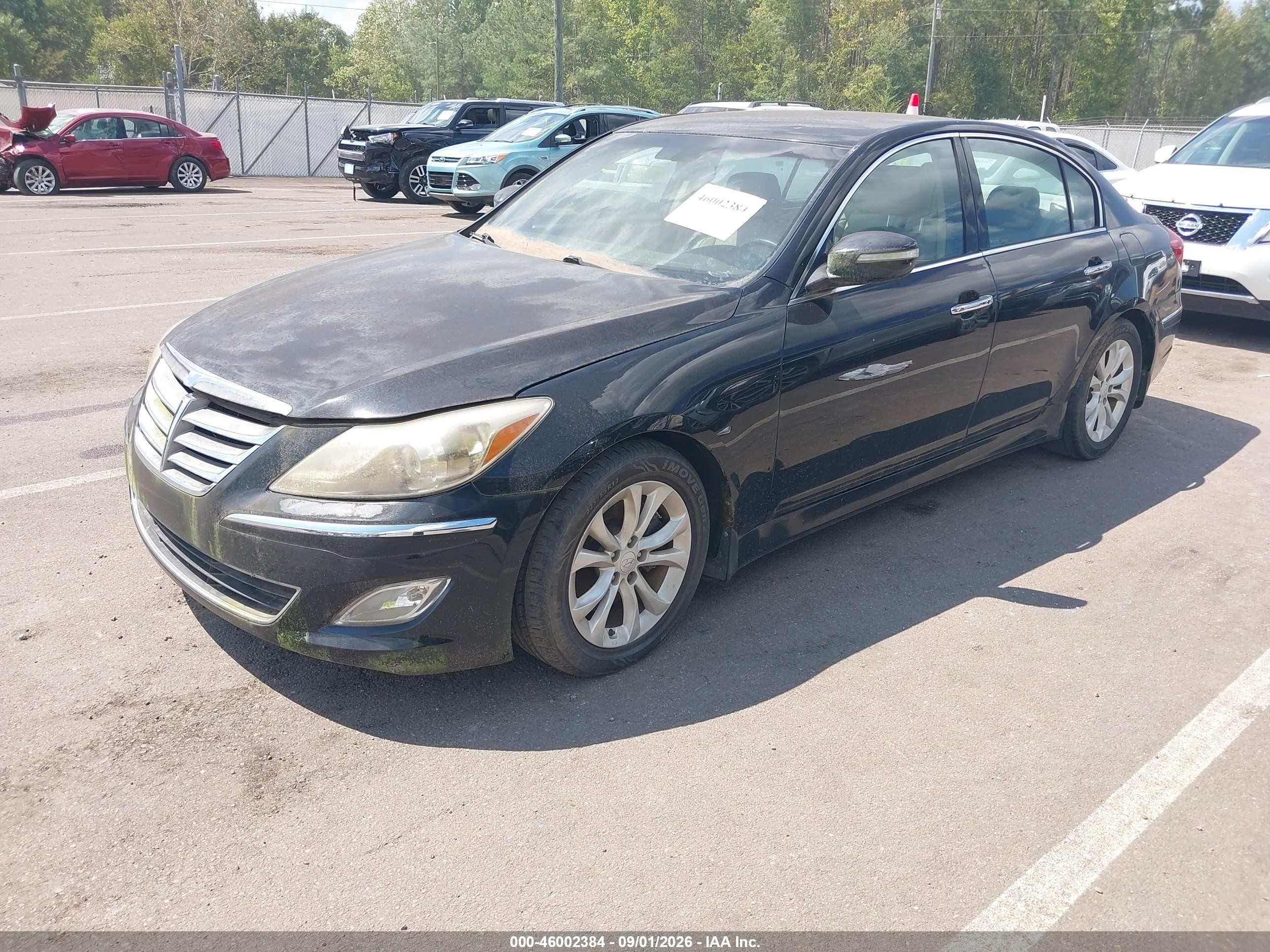 2012 Hyundai Genesis 3.8 Black vin: KMHGC4DD5CU205560