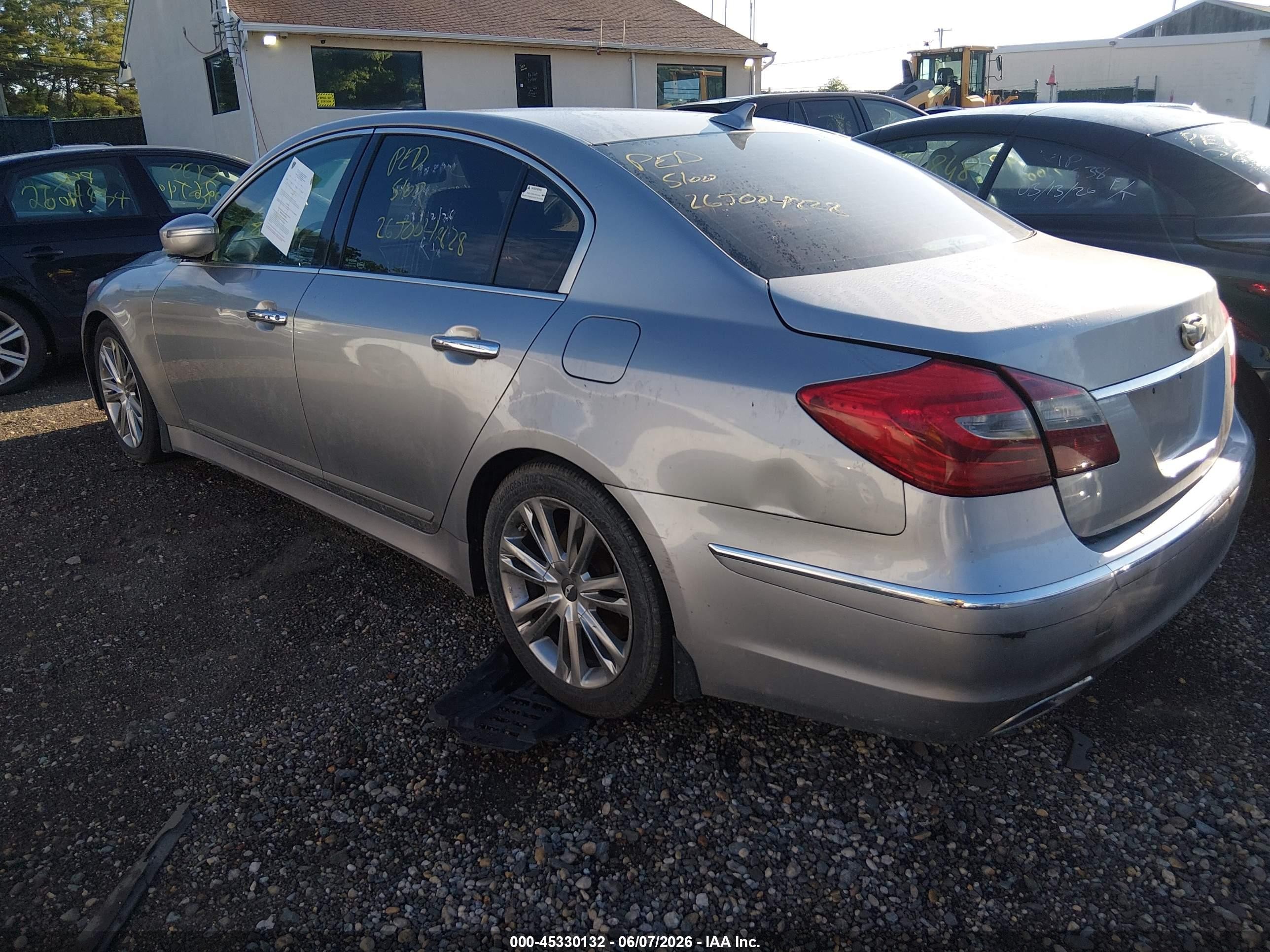 2013 Hyundai Genesis 3.8 Gray vin: KMHGC4DD5DU210257