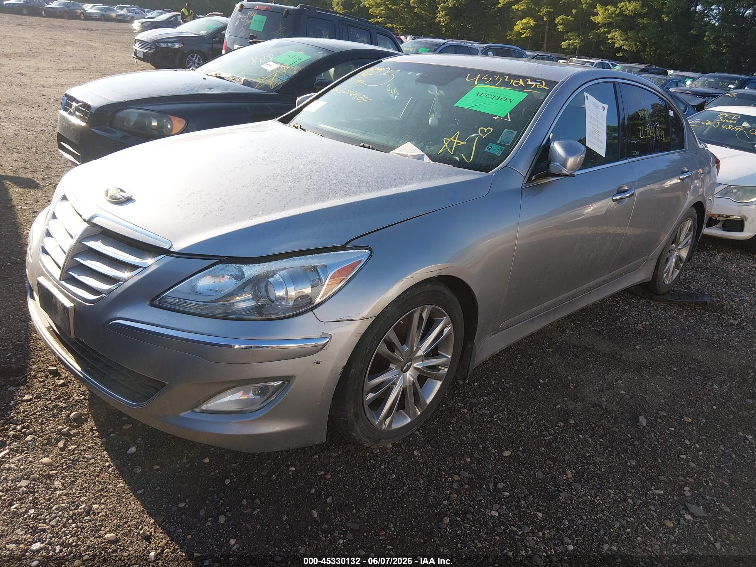 2013 Hyundai Genesis 3.8 Gray vin: KMHGC4DD5DU210257