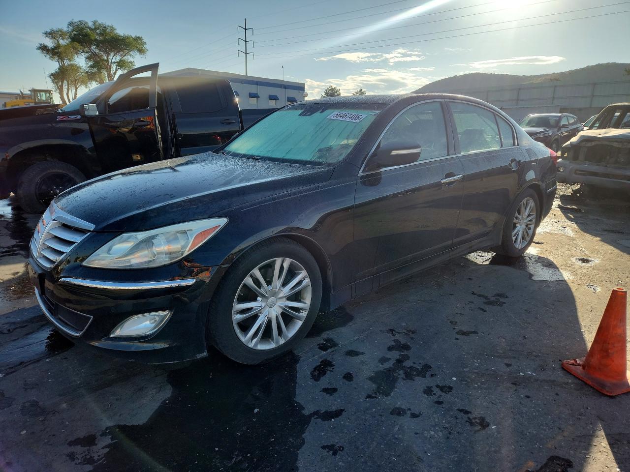 2013 Hyundai Genesis 3.8l Black vin: KMHGC4DD5DU224983