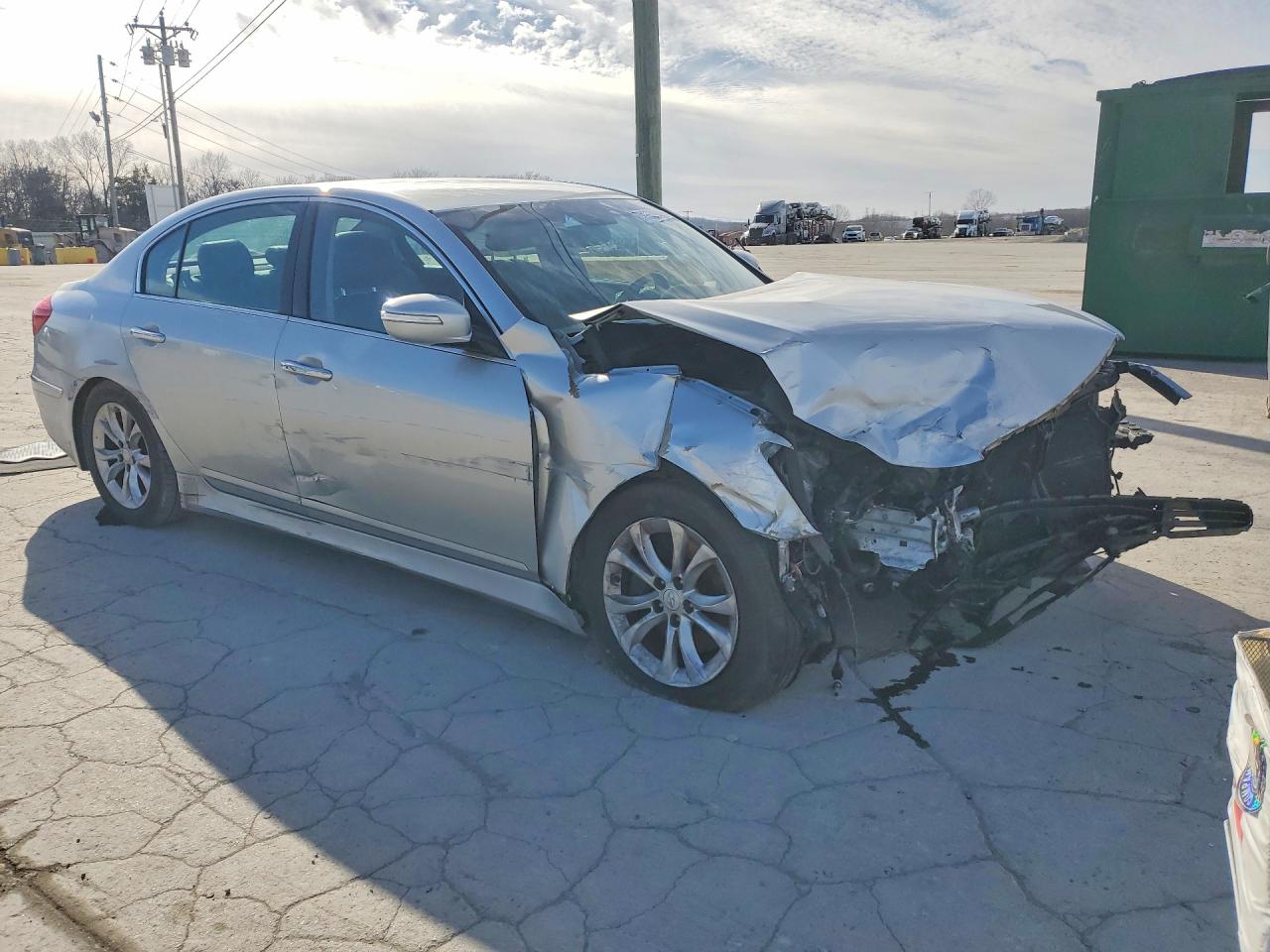 2013 Hyundai Genesis 3.8l Silver vin: KMHGC4DD5DU226507