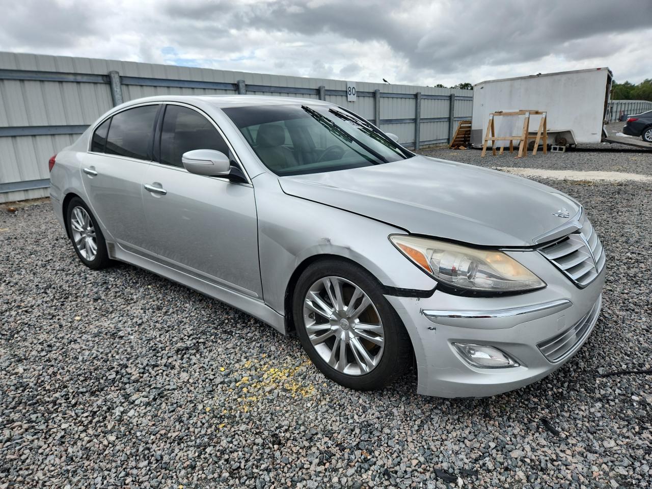 2013 Hyundai Genesis 3.8l Silver vin: KMHGC4DD5DU240939