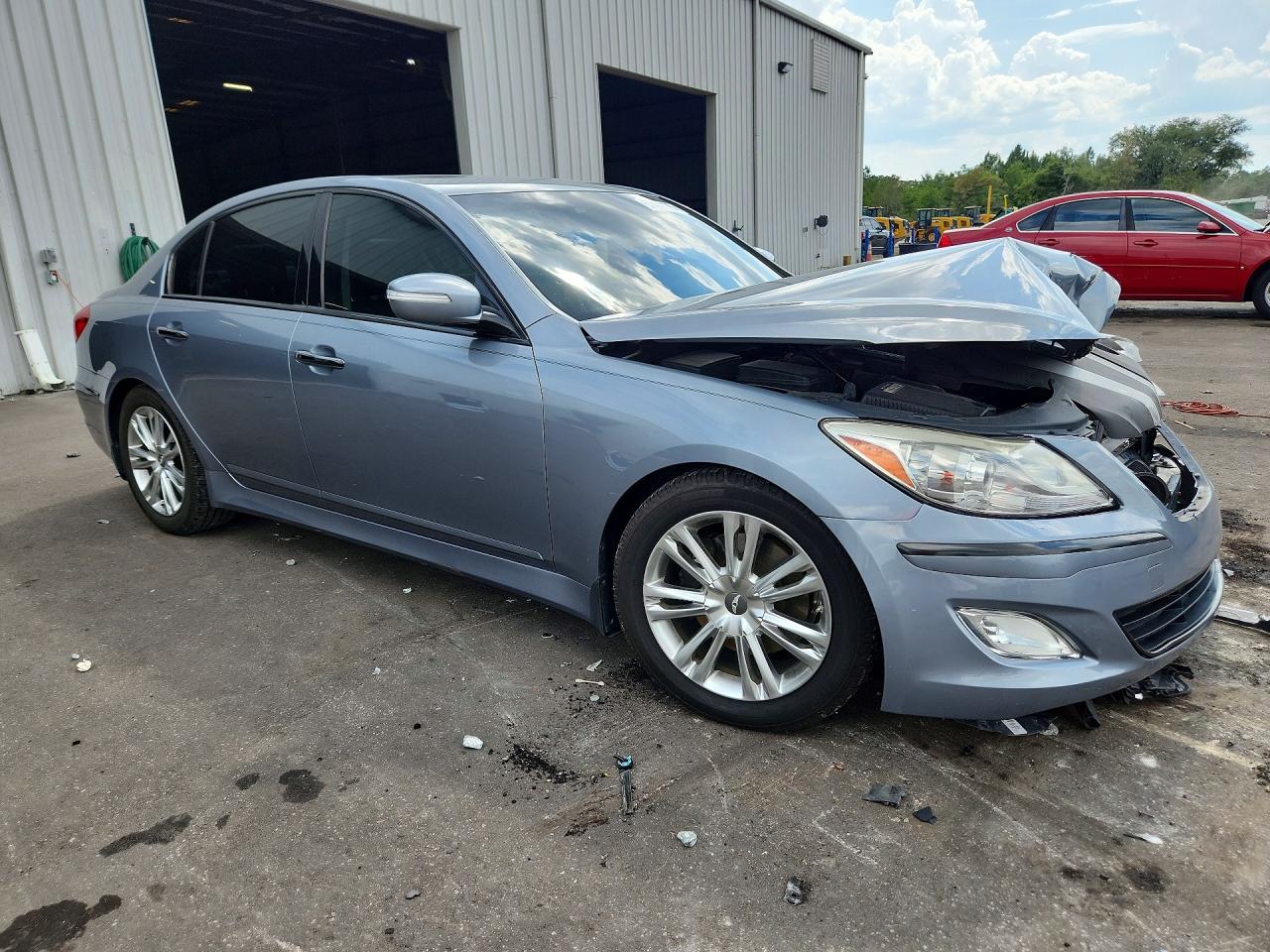 2013 Hyundai Genesis 3.8l Gray vin: KMHGC4DD5DU255358