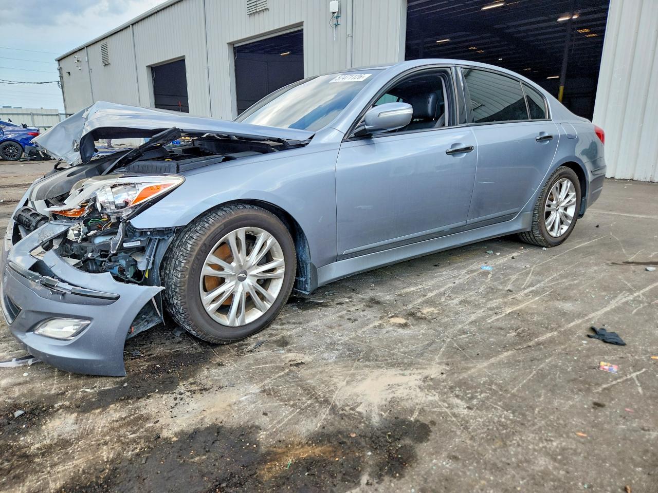 2013 Hyundai Genesis 3.8l Gray vin: KMHGC4DD5DU255358