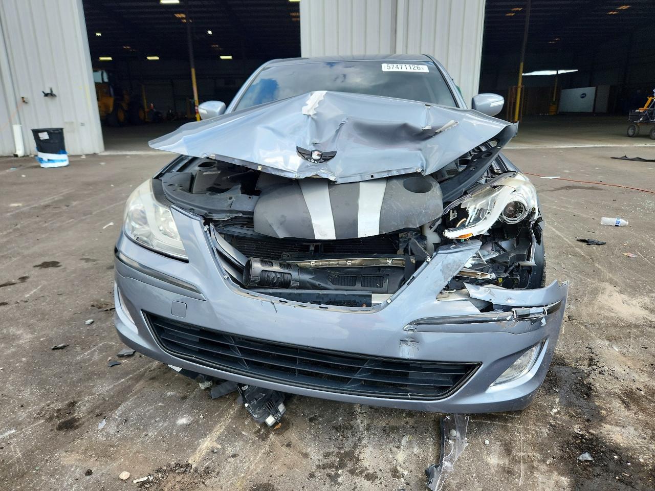 2013 Hyundai Genesis 3.8l Gray vin: KMHGC4DD5DU255358