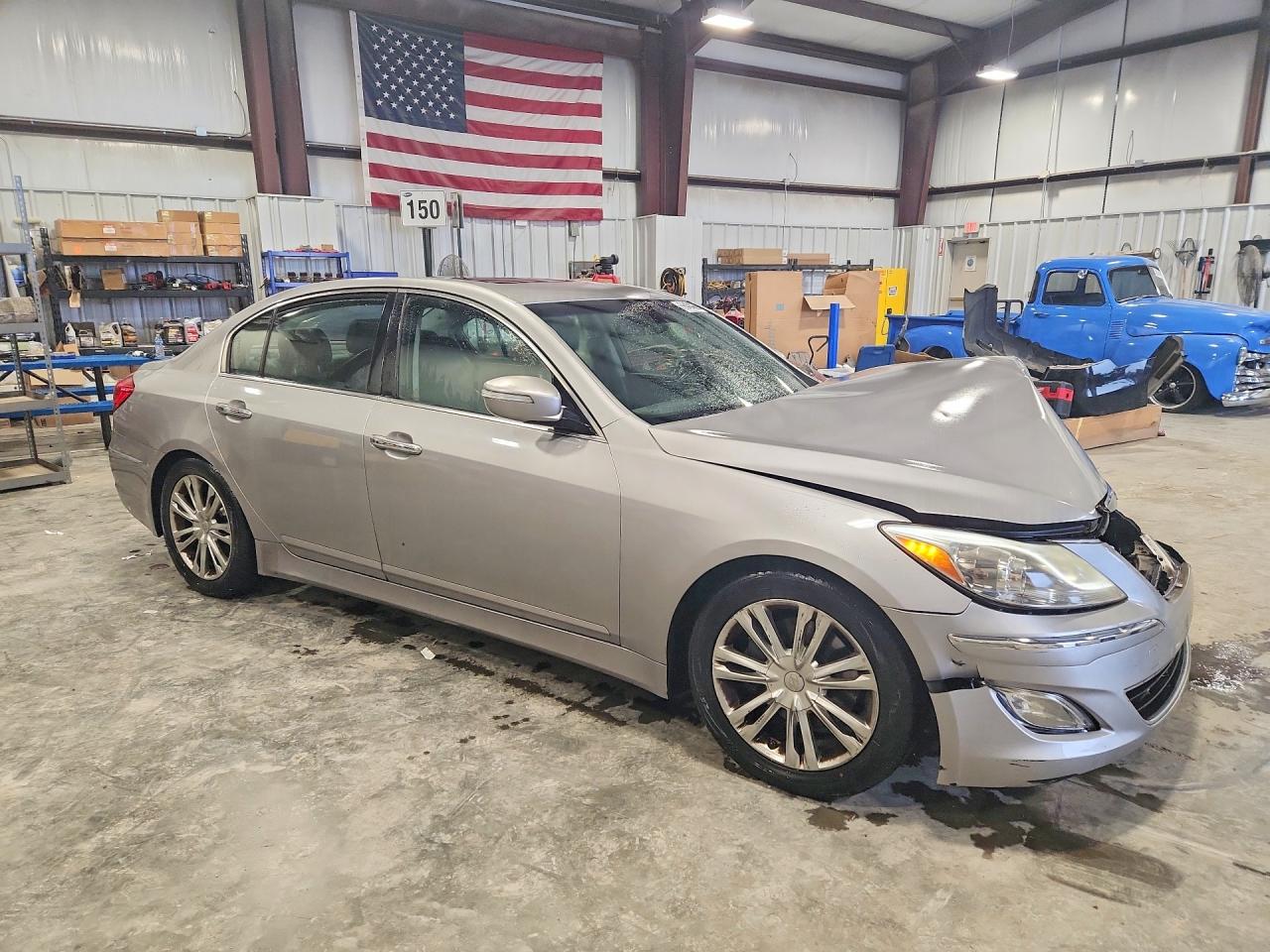 2012 Hyundai Genesis 3.8l Silver vin: KMHGC4DD6CU161309