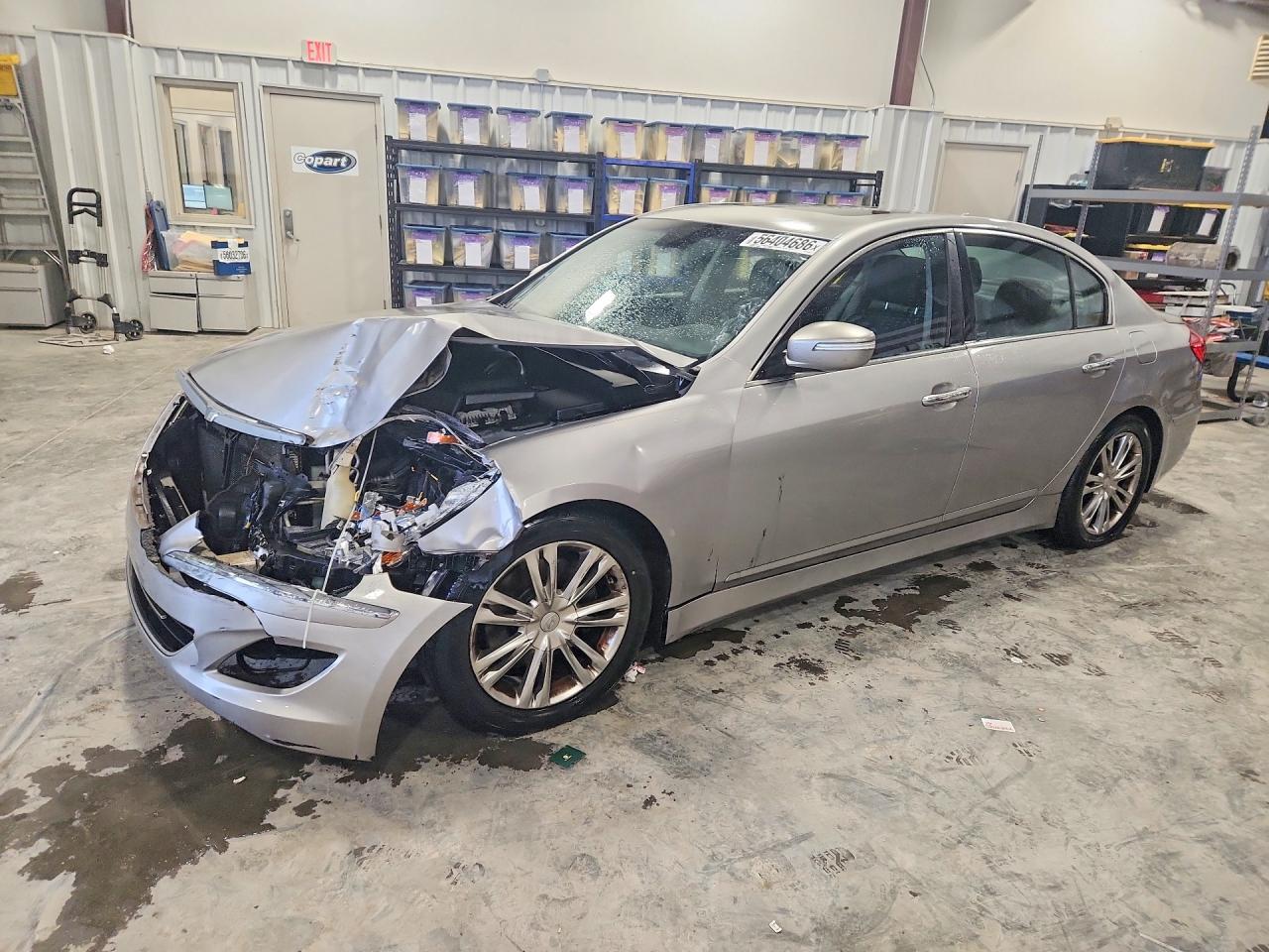 2012 Hyundai Genesis 3.8l Silver vin: KMHGC4DD6CU161309