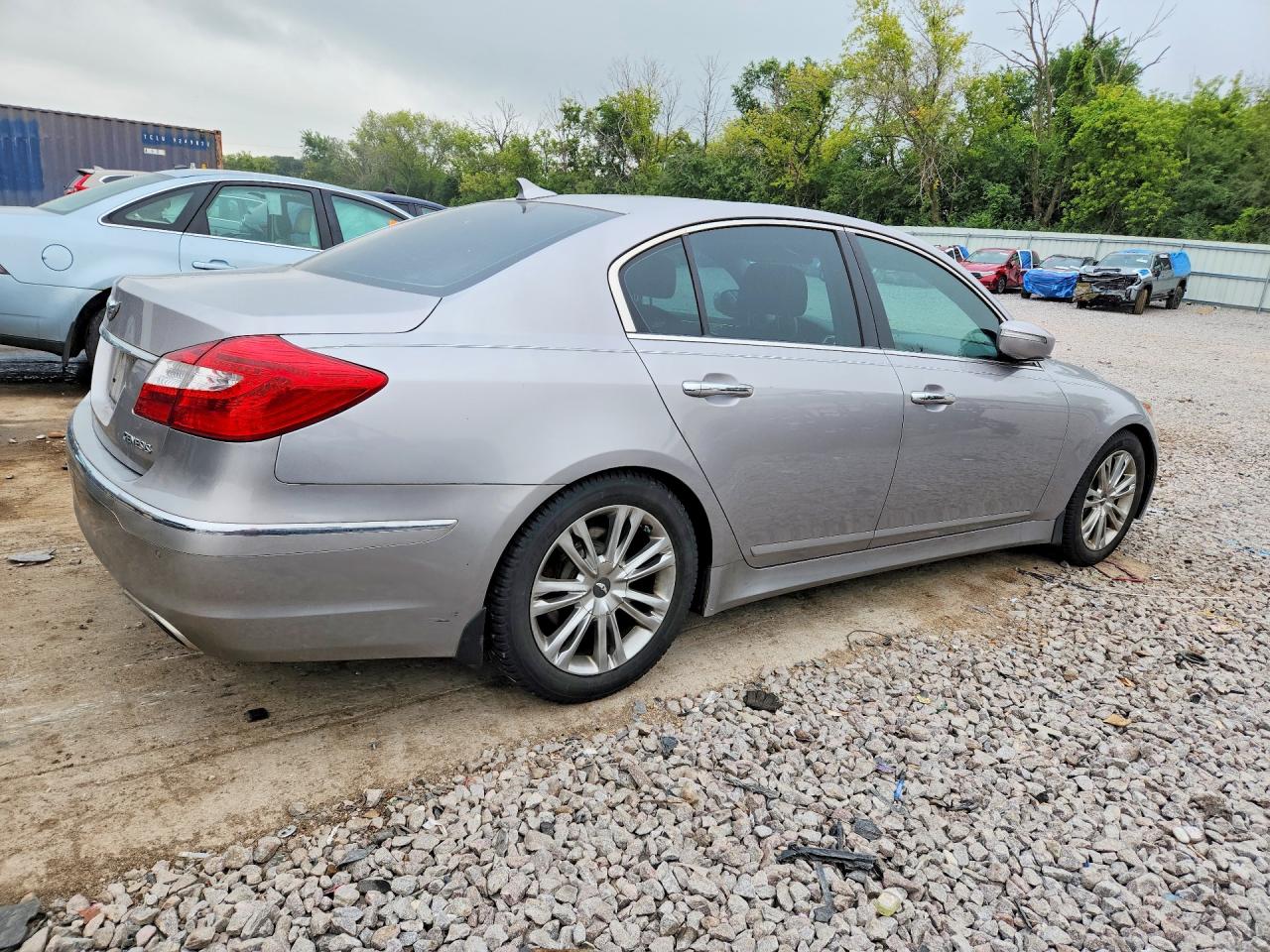 2012 Hyundai Genesis 3.8l Silver vin: KMHGC4DD6CU188672