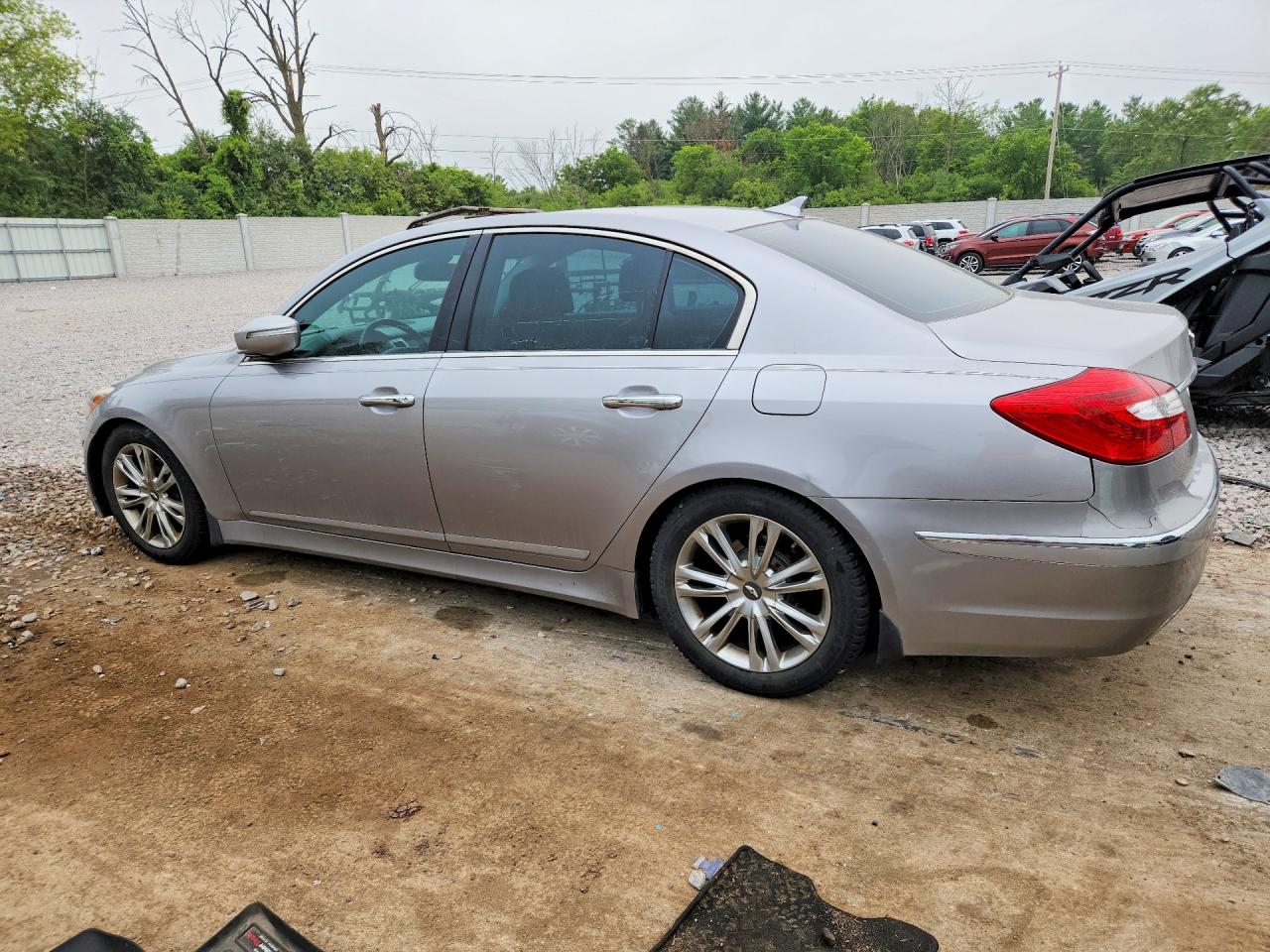 2012 Hyundai Genesis 3.8l Silver vin: KMHGC4DD6CU188672