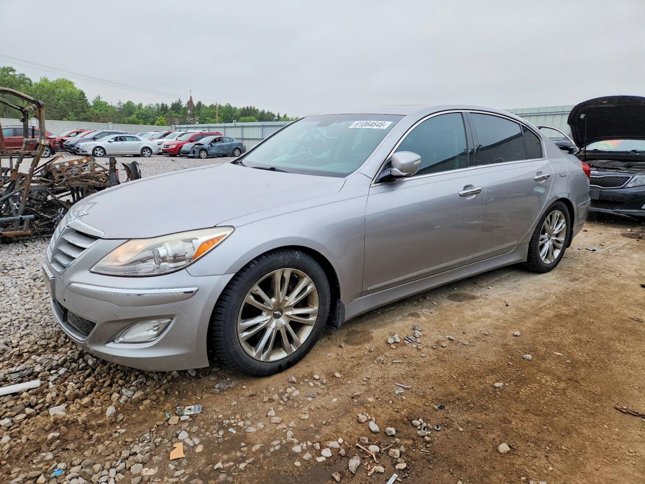 2012 Hyundai Genesis 3.8l Silver vin: KMHGC4DD6CU188672