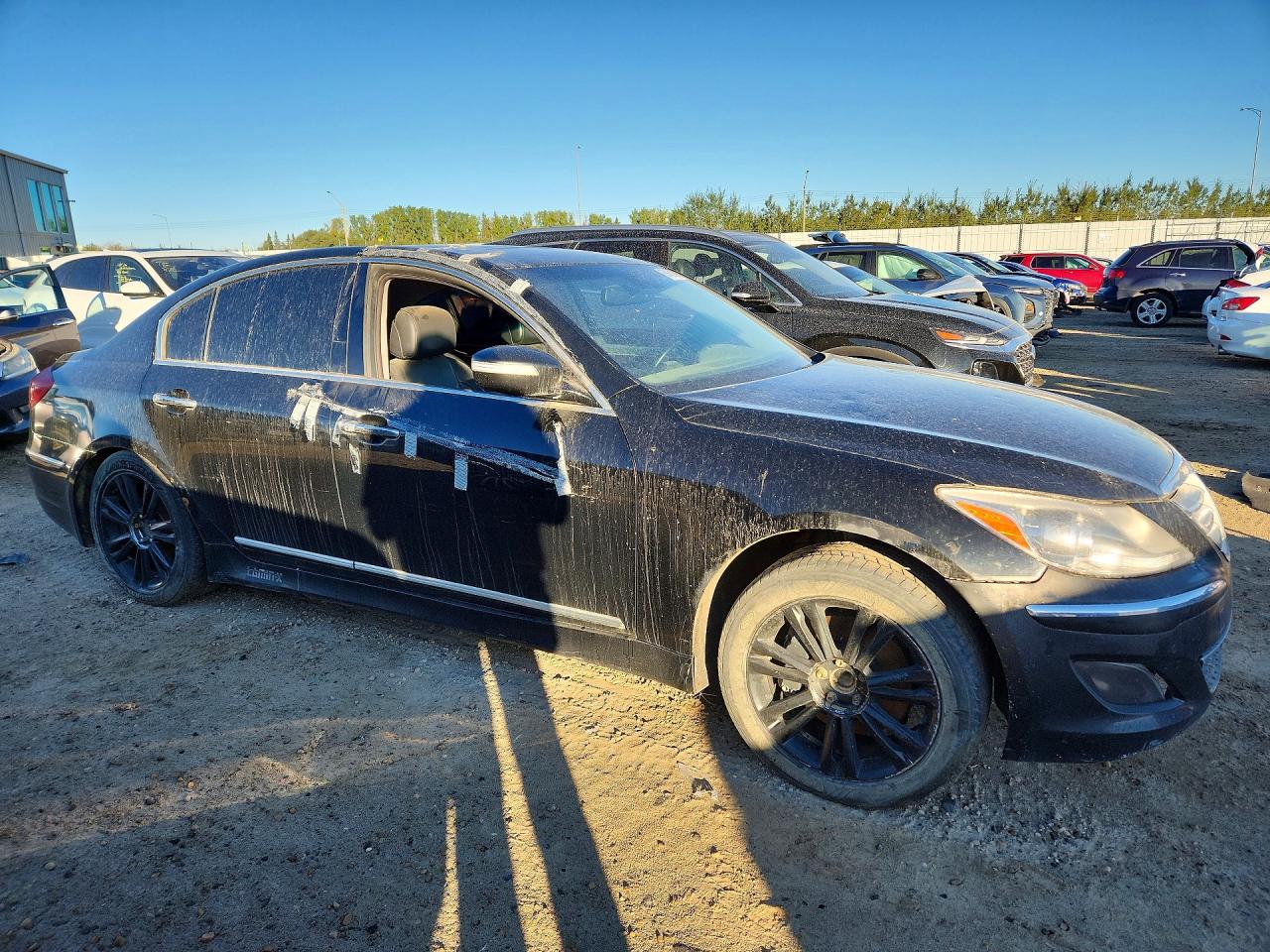 2012 Hyundai Genesis 3.8l Black vin: KMHGC4DD6CU195542