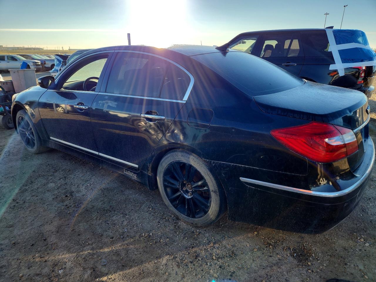2012 Hyundai Genesis 3.8l Black vin: KMHGC4DD6CU195542