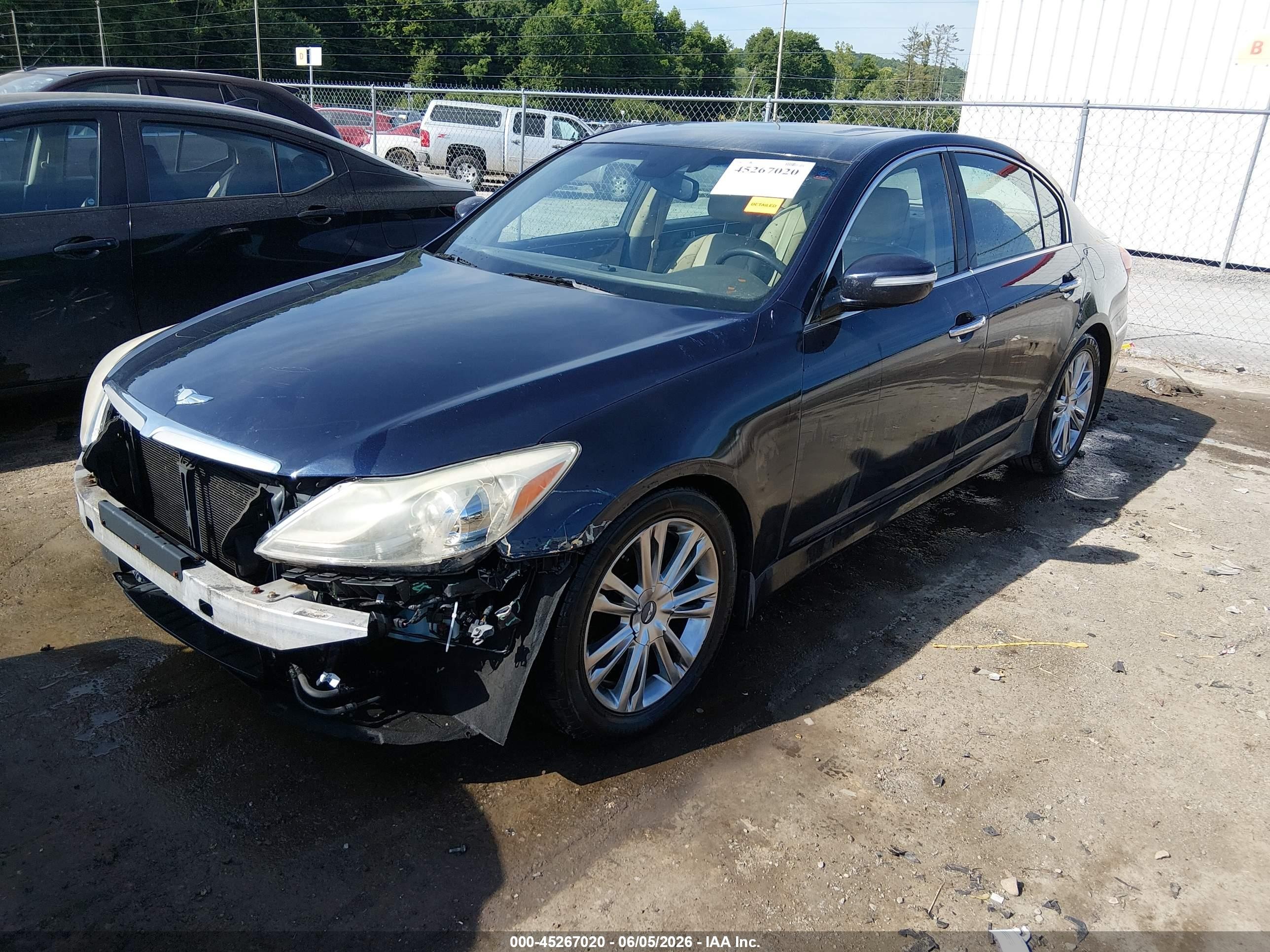 2012 Hyundai Genesis 3.8 Blue vin: KMHGC4DD6CU206782