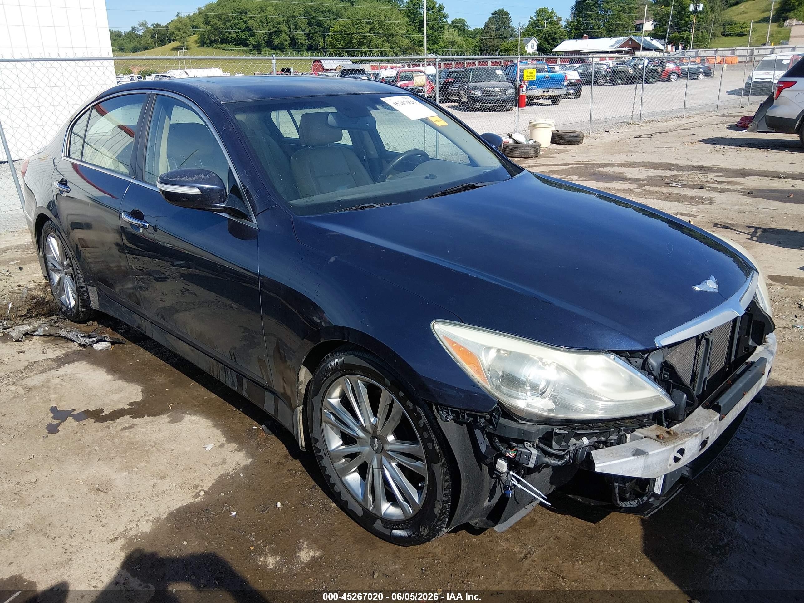 2012 Hyundai Genesis 3.8 Blue vin: KMHGC4DD6CU206782