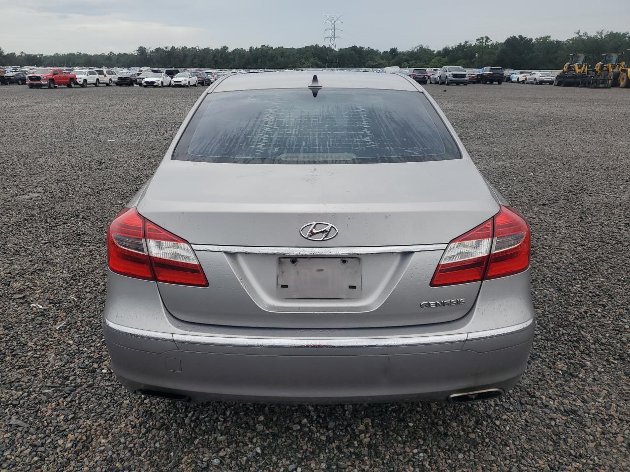 2013 Hyundai Genesis 3.8l Silver vin: KMHGC4DD6DU220957