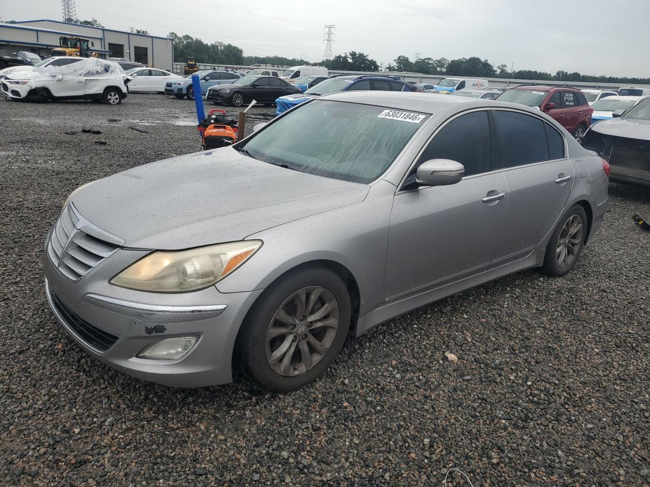 2013 Hyundai Genesis 3.8l Silver vin: KMHGC4DD6DU220957