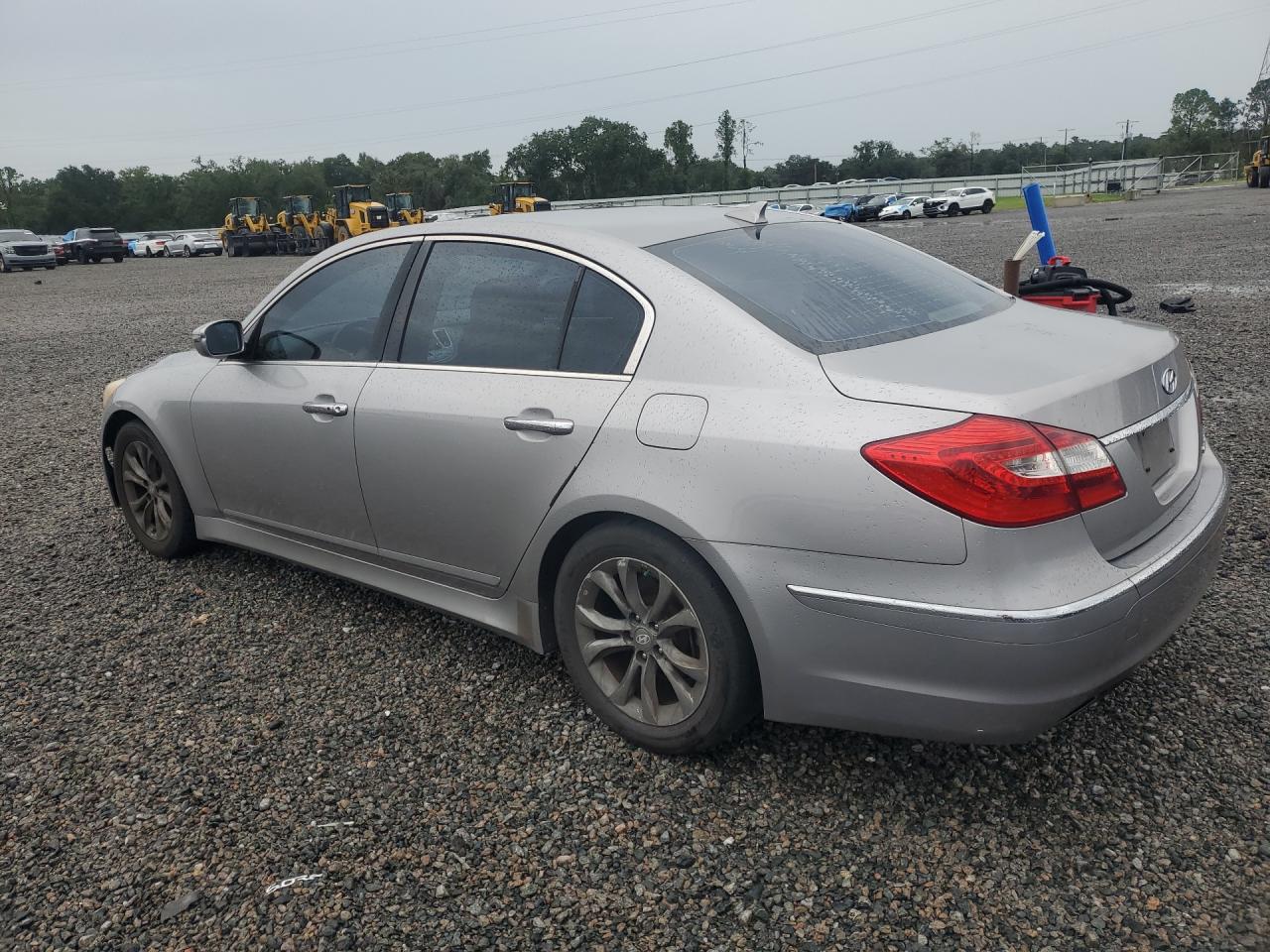 2013 Hyundai Genesis 3.8l Silver vin: KMHGC4DD6DU220957
