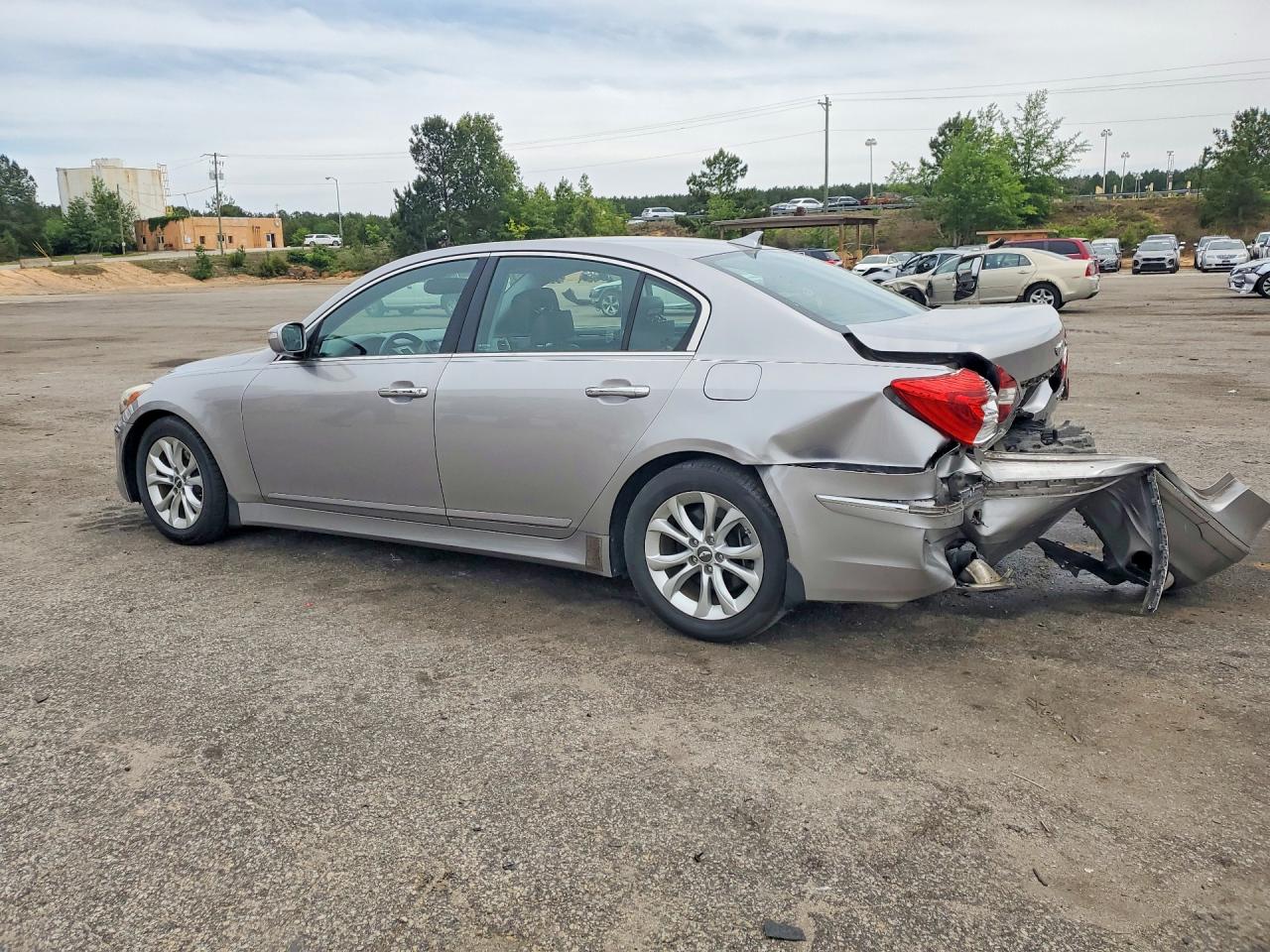 2013 Hyundai Genesis 3.8l Silver vin: KMHGC4DD6DU246281