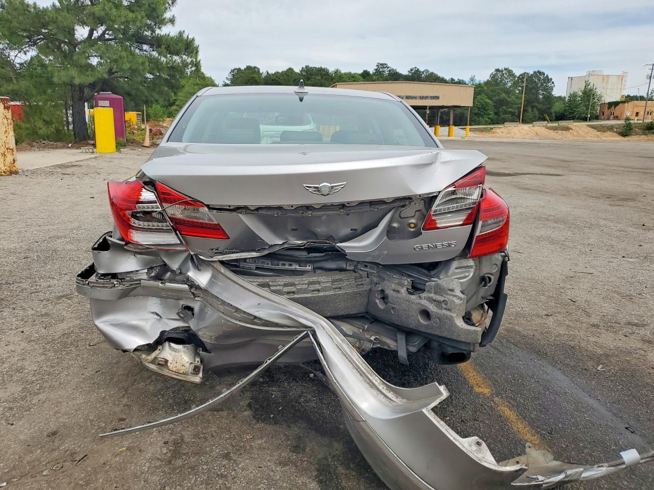 2013 Hyundai Genesis 3.8l Silver vin: KMHGC4DD6DU246281
